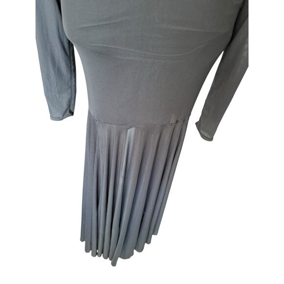 Lemaire Transparent Maxi Dress In Dark Espresso M Asymmetrical Mesh Dress Gown - Picture 11 of 14